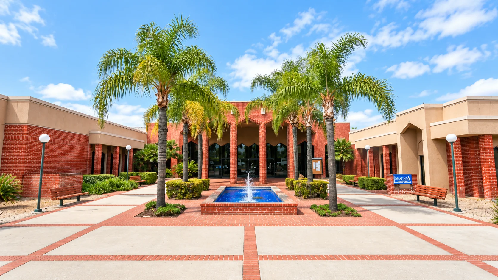 City Hall courtyard in Loma Linda, California